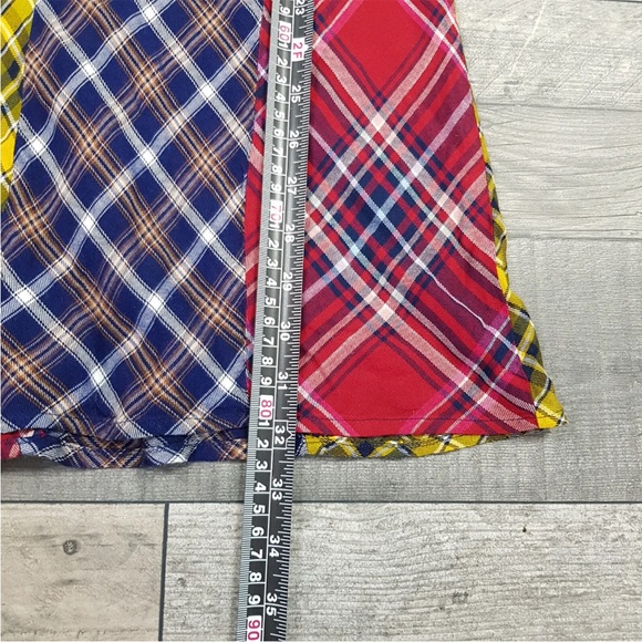 Urban Outfitters Patchwork Tartan Midi Skirt Small 10 Checked Boho Festival BNWT - Picture 6 of 10